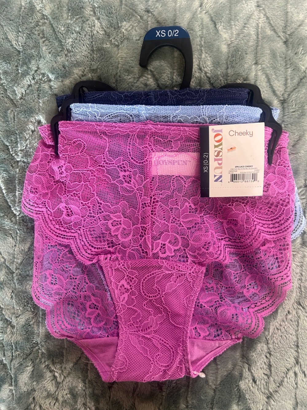 Joyspun Cheeky Lace Panties - Pink and Blues (XS 0-2)